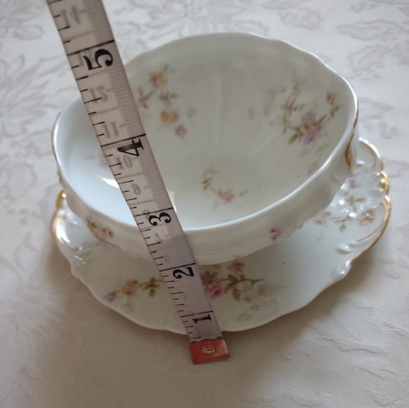 Limoges France Antique bowl with attached underplate - Picture 4 of 8